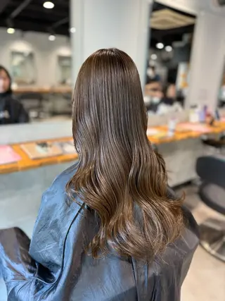 ロング カラー NANAMI🩵 大人可愛い韓国ヘアのヘアスタイル