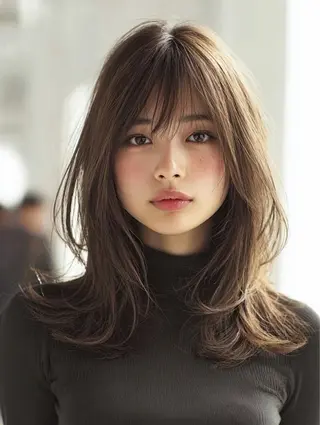 ロング 絶対綺麗な暖色カラー 🎯あります✨増渕✨のヘアスタイル