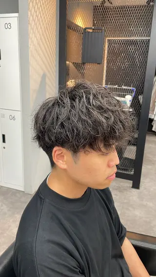 ショート パーマ ヘアアレンジ メンズ ⚡️王道メンズ⚡️ 北千住駅近!のヘアスタイル