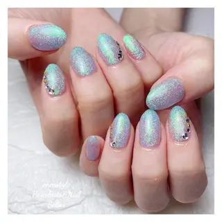 ミディアム ネイル 🐾enen style 🐾のネイルデザイン