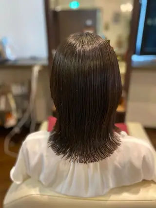 セミロング 元住吉プランツヘアー ☘️まるやま☘️のヘアスタイル