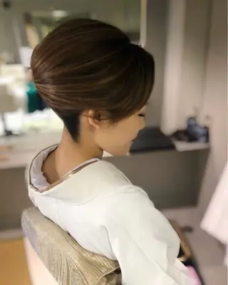 セミロング 中江 麻友のヘアスタイル