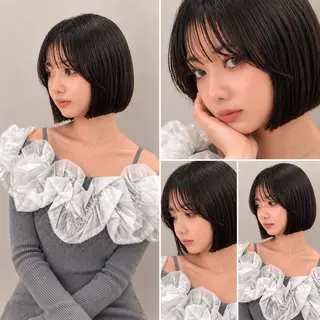 ショート カラー パーマ 🦋韓国風レイヤー/ 艶髪矯正🦋凛太郎のヘアスタイル