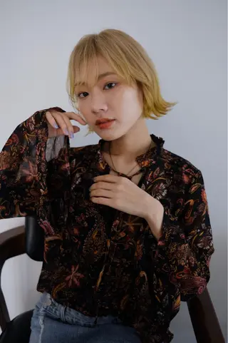 ショート 透明感カラー/似合わ せカット/大島実加永のヘアスタイル