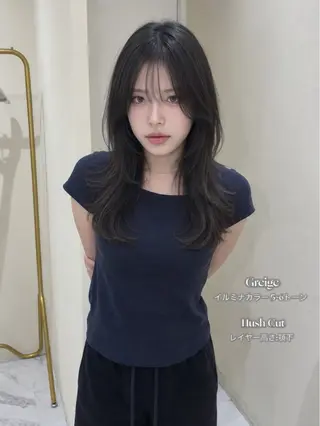 ロング カラー 大人韓国レイヤ ー特化｜角岡泉希🩶のヘアスタイル