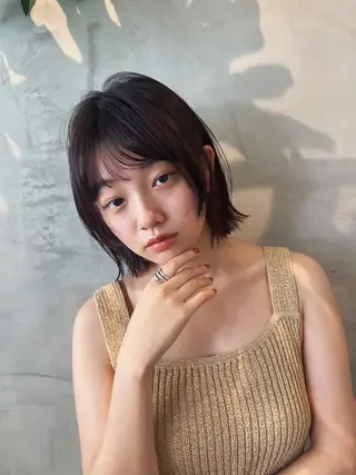 ミディアム くぎお けんじのヘアスタイル