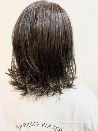 ミディアム カラー レイヤー/パーマ TAKUYAのヘアスタイル