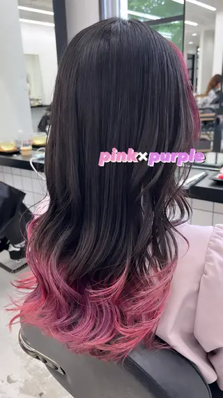 ロング カラー 🫧‪Ameri🫧 Emma ecoleのヘアスタイル