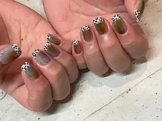 ネイル 韓国/ワンホン/長さ 出しつけ放題🎀のネイルデザイン