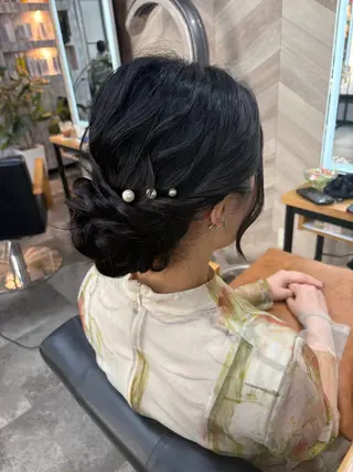 セミロング ヘアアレンジ SHANTi 飯塚 ヘアセット/髪質改善のヘアスタイル