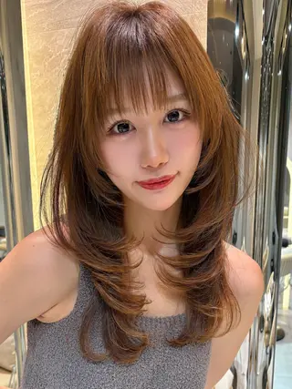 ロング カラー 仙台Ｉ韓国レイヤー Ｉ髪質改善Ｉ伊藤拓海のヘアスタイル