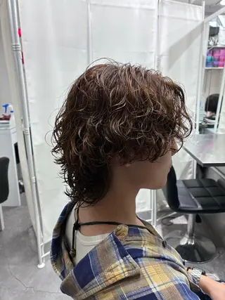 ミディアム パーマ メンズ 💈メンズパーマ特化 💈颯太のヘアスタイル