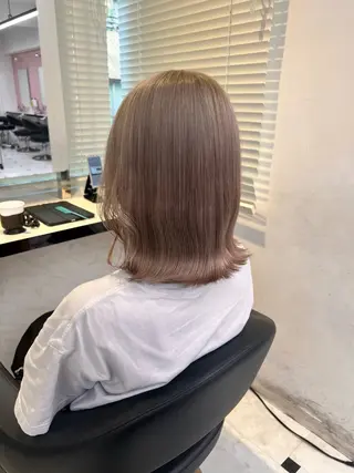 ミディアム カラー ヘアアレンジ 💕上野美容師☁ ブリーチ💖サワのヘアスタイル