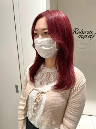セミロング カラー "小顔カット" Fuko.のヘアスタイル