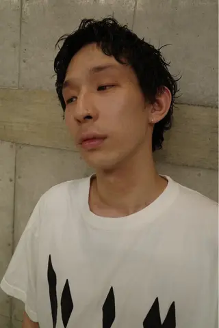 ショート パーマ メンズ 西宮北口パーマ 鮫島竜海のヘアスタイル