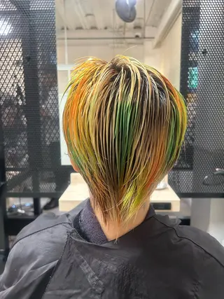 ショート カラー デザインカラー🌈 メイク💄ヒカリ🌟のヘアスタイル