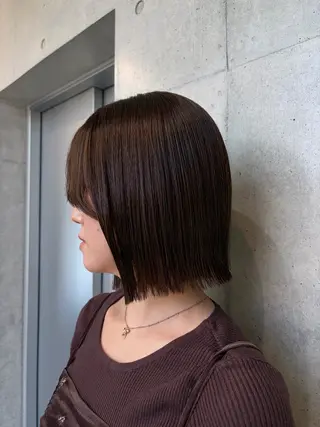ショート カラー ヘアアレンジ ボブ艶モテカラー🫧 カリンのヘアスタイル
