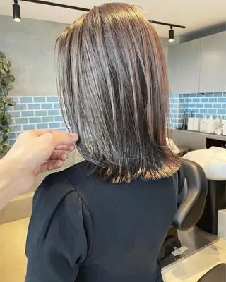 ミディアム カラー 👑ボブはお任せ ミヤノ👑のヘアスタイル