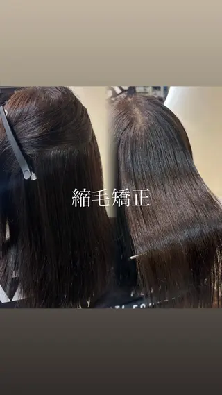 艶髪縮毛矯正🛋 透明感カラー/さやかのヘアスタイル