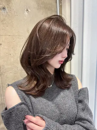 ミディアム 天神美容室 🎀hinaのヘアスタイル