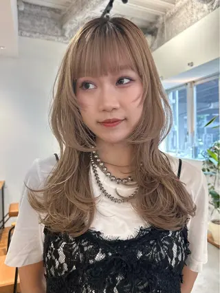 セミロング ボブ/レイヤー 大阪梅田/きょうかのヘアスタイル
