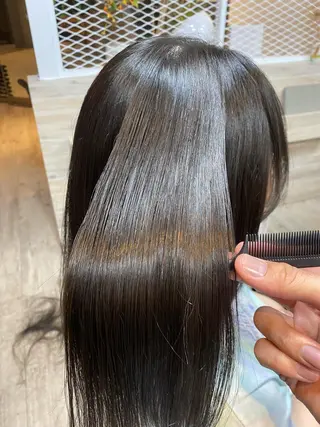セミロング 髪質改善 メンズパーマゆうひのヘアスタイル