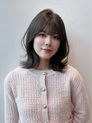 ミディアム カラー ヘアアレンジ 銀座/韓国レイヤー/ 艶カラー🍓原田侑依のヘアスタイル