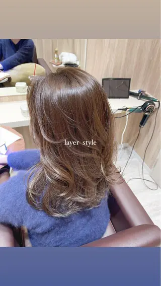 ミディアム カラー k-two top stylist 林原のヘアスタイル