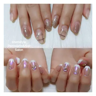 ミディアム ネイル 🐾enen style 🐾のネイルデザイン