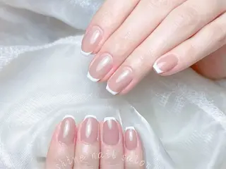 ネイル shineジェル& チップ長さだしのネイルデザイン