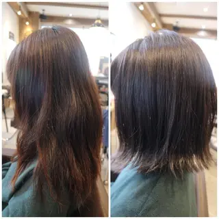 ミディアム カラー 土屋 ゆうこのヘアスタイル
