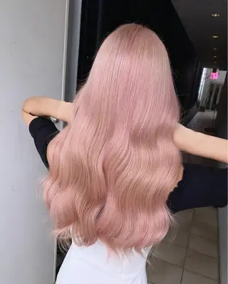 セミロング カラー ブリーチ 透明感HIDEのヘアスタイル