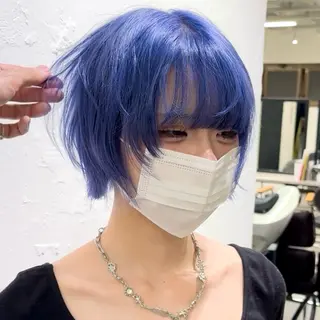 ショート ウルフ/メンズ ブリーチ/長山遼太郎のヘアスタイル