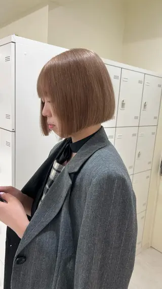 ショート カラー ヘアアレンジ 韓国レイヤー＆ピンク 艶髪🩶maikoのヘアスタイル