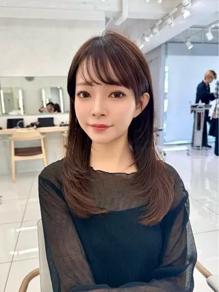 セミロング 似合わせカット/ レイヤーカット/新谷のヘアスタイル
