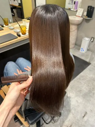 ロング パーマ hubhair レイヤー/透明感のヘアスタイル