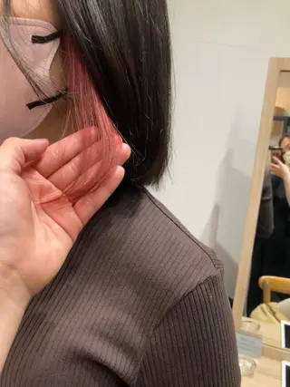 ミディアム ✨色持ちの良い艶 カラー✨蟹江真世のヘアスタイル
