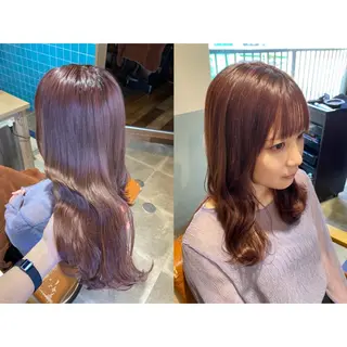 カラー 🩵盛れる顔周り/ 艶カラーemi🩵のヘアスタイル
