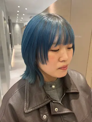 ミディアム カラー ユウ 二子玉川駅 半個室サロンのヘアスタイル