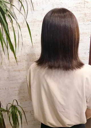 ミディアム カラー 透明感カラー/韓国 ブリーチ/古橋のヘアスタイル