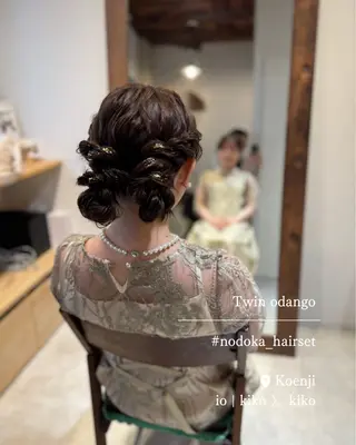 セミロング ヘアアレンジ お呼ばれセット🕊️ 高円寺/太田和のヘアスタイル