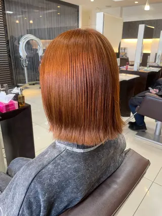 セミロング カラー 🤎韓国ヘア ベージュ まゆか🤎のヘアスタイル