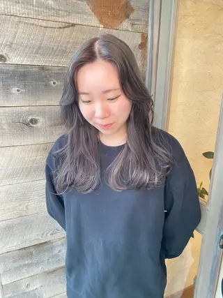ロング カラー 竹内 柚子のヘアスタイル