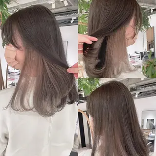 ミディアム カラー 渋谷:インナーカラー /🍒エリカ🍒のヘアスタイル