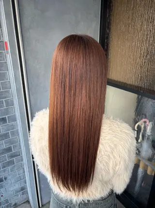 ロング カラー 古屋 澪 艶髪✨縮毛矯正のヘアスタイル