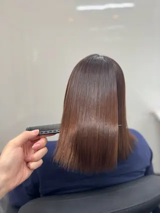 ロング カラー パーマ ヘアアレンジ メンズ キッズ 髪質改善Ⅰ透明感 艶カラーⅠたつやのヘアスタイル