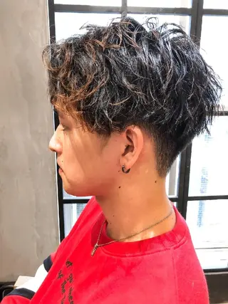 ショート メンズ パーマ メンズ特化 TAKE高崎のヘアスタイル