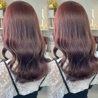 セミロング カラー ブリーチなしカラー kana🐱のヘアスタイル