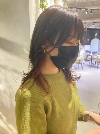 セミロング カラー ヘアアレンジ カットモデル募集中/ 店長/角田真哉のヘアスタイル
