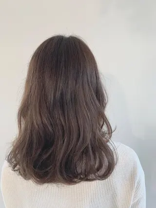 ミディアム カラー パーマ ヘアアレンジ 加藤 綾華のヘアスタイル